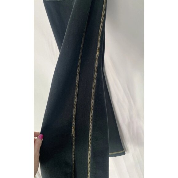 BCBG Maxazria Y2K Vintage Track Pants Blue Straight Leg Logo Women’s Size Large - Picture 3 of 16